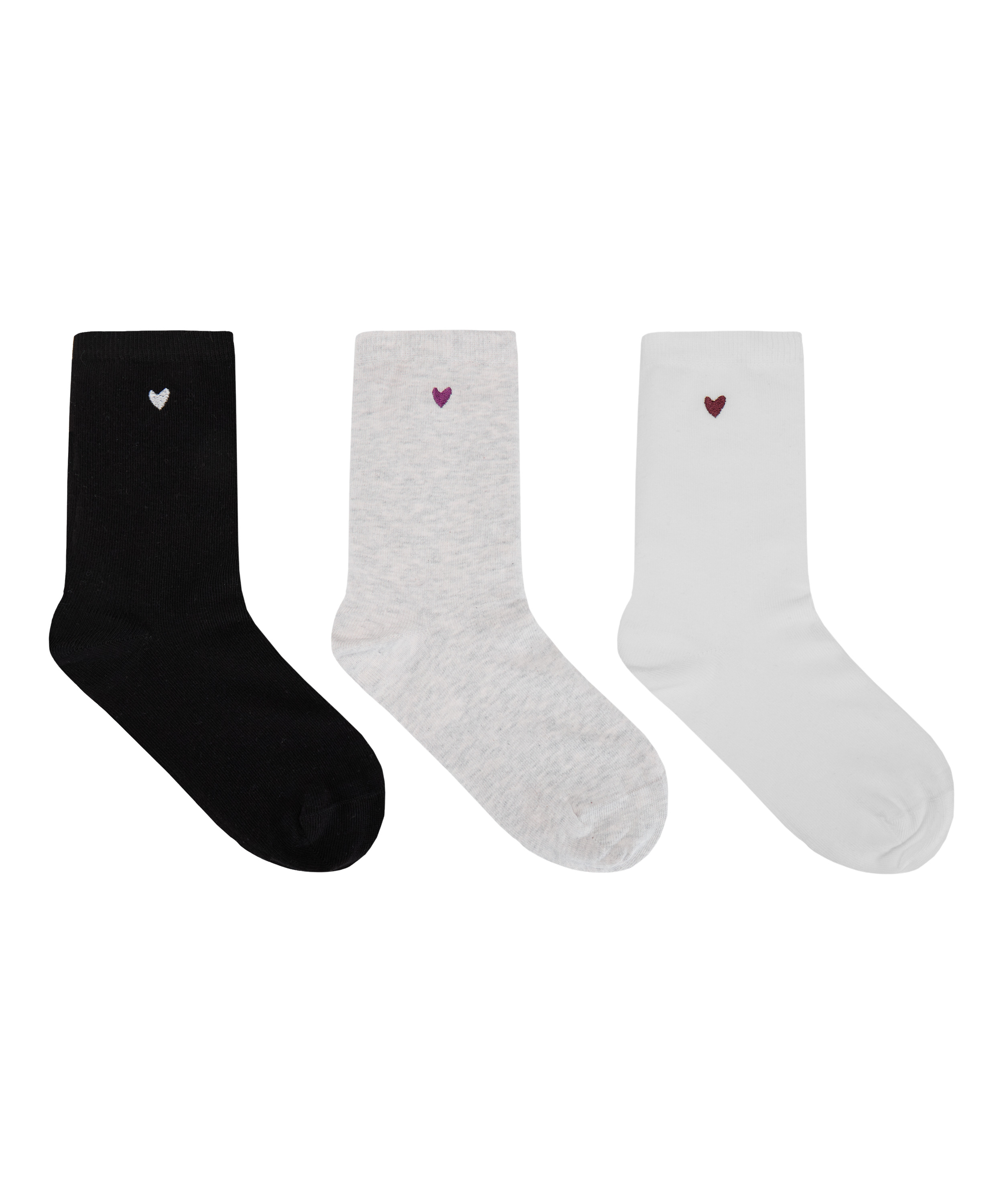 Skarpety 3 Pair Cotton, Biały, main