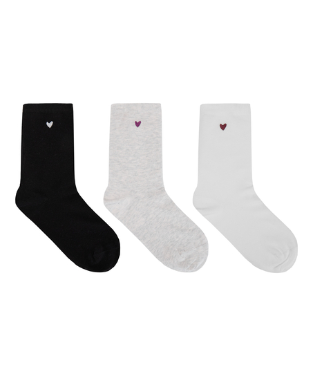 Skarpety 3 Pair Cotton, Biały
