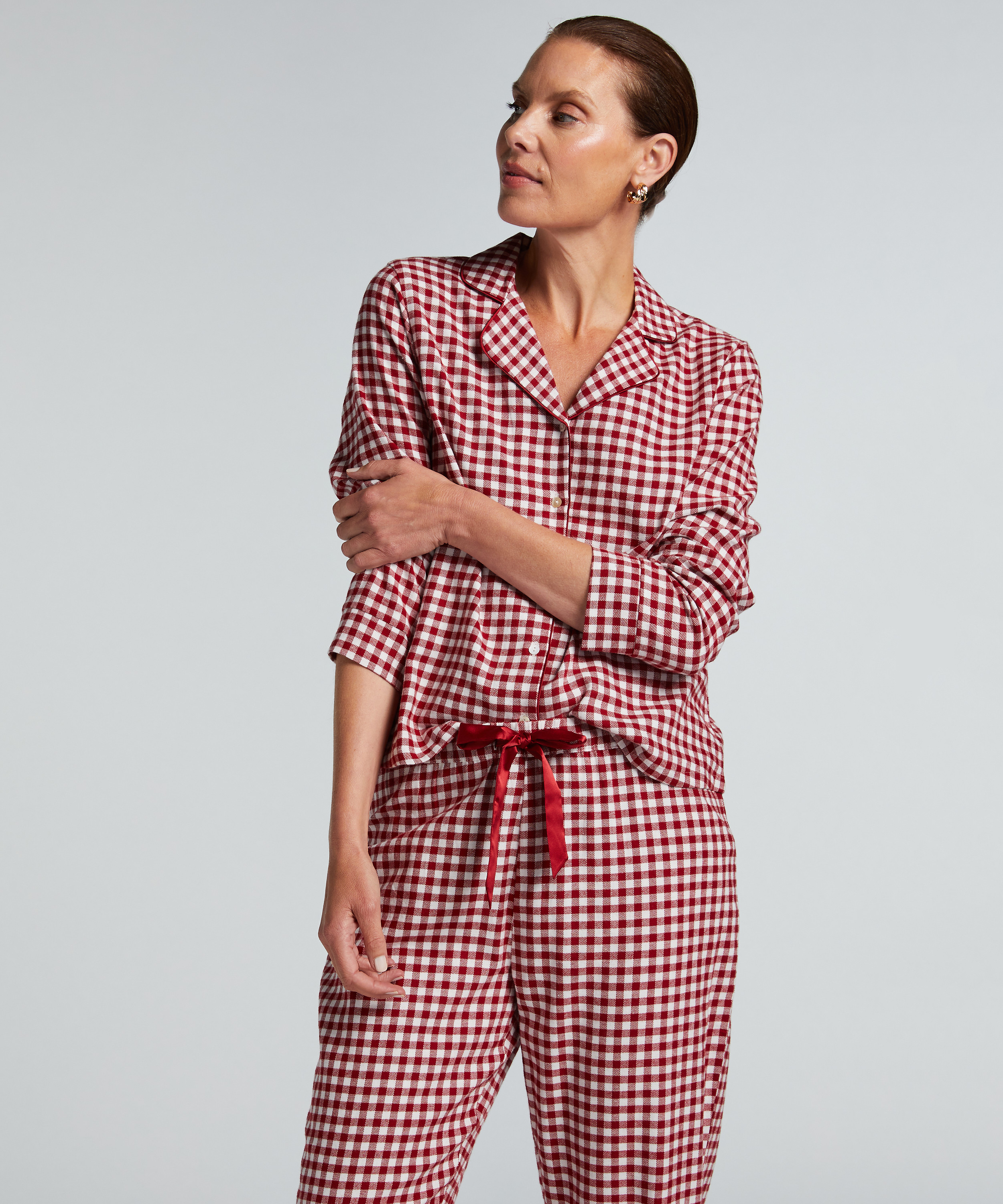 Piżama we wz&oacute;r Flannel, Czerwony, main