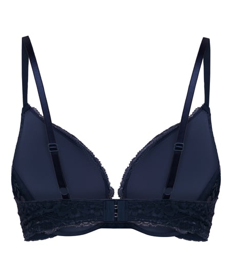 Wyściełany biustonosz push-up z fiszbinami Marine, Niebieski