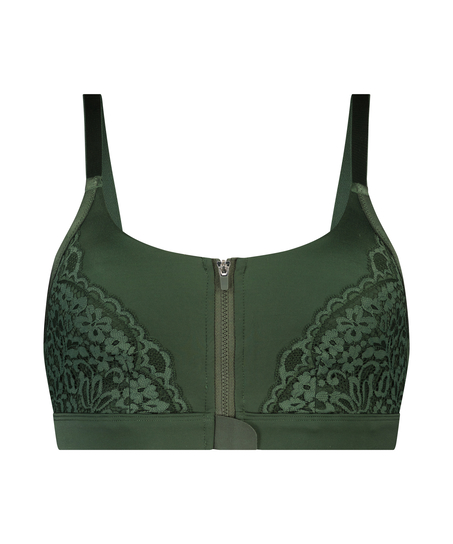 Biustonosz bez fiszbinów z miejscem na protezę, Zielony