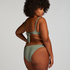 Majtki Bikini Wysoko Krojona Scallop, Zielony