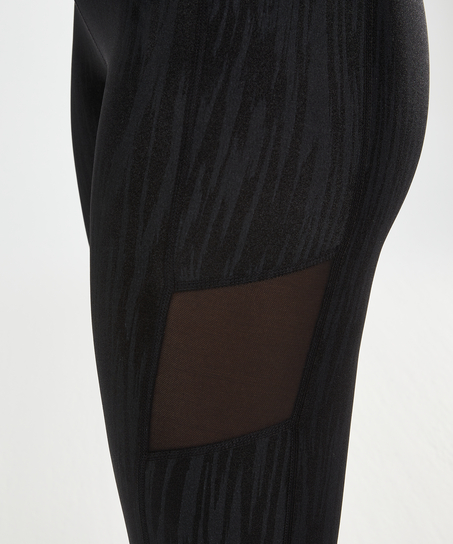 Legginsy sportowe z wysokim stanem HKMX Mojave, Czarny