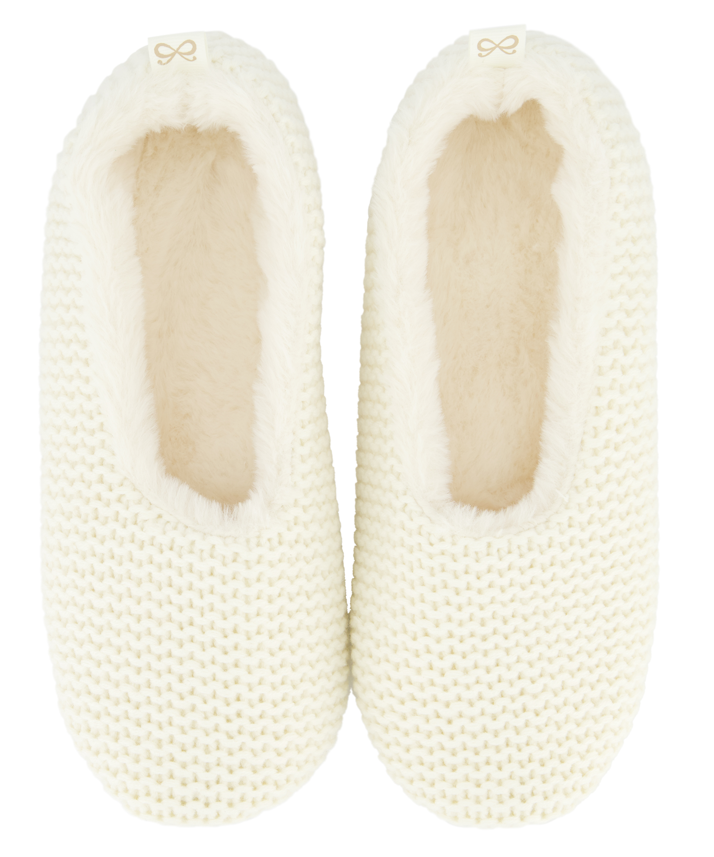 Cosy Ballerina Slippers, Biały, main