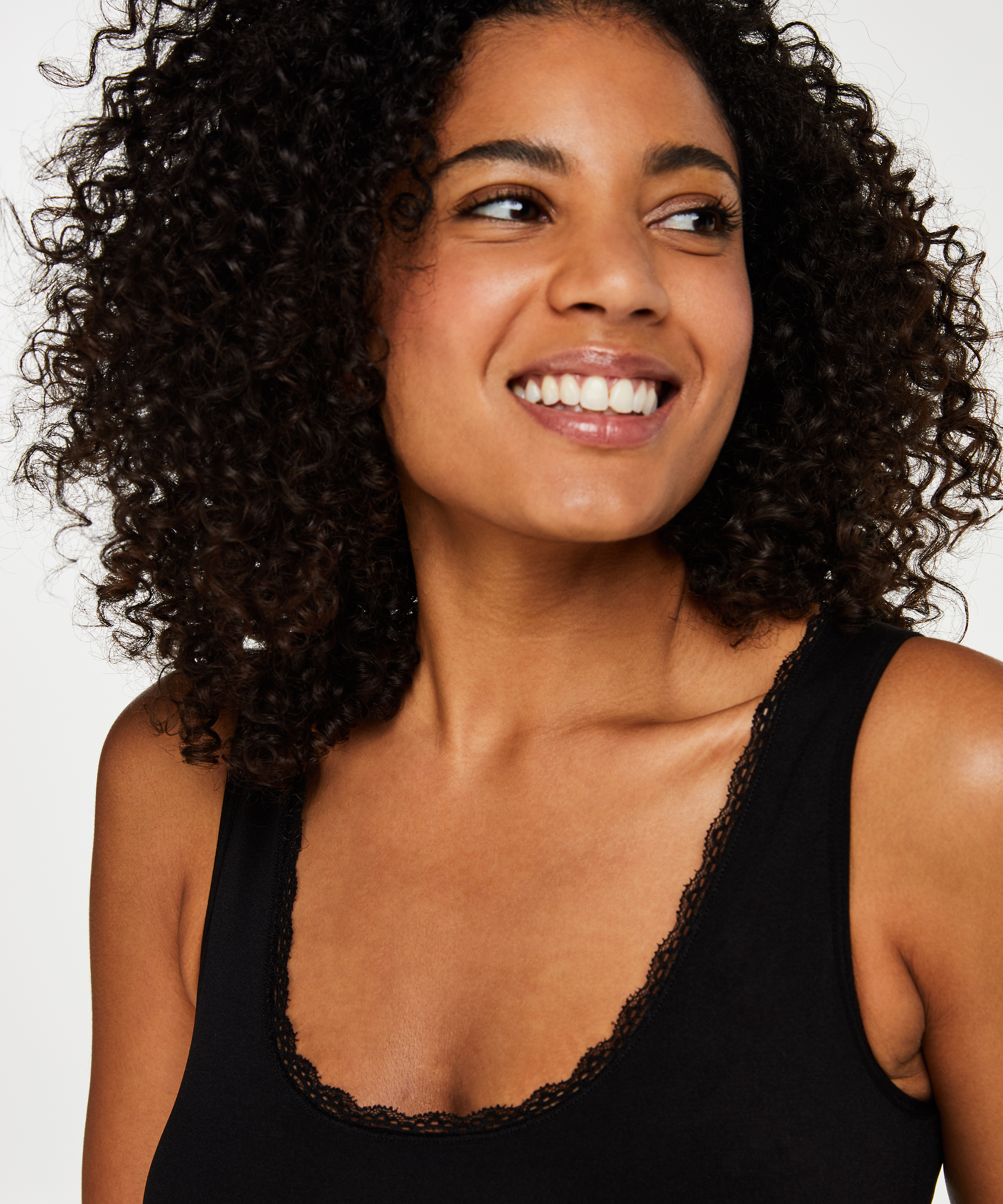 Firming cami top - Level 2, Czarny, main