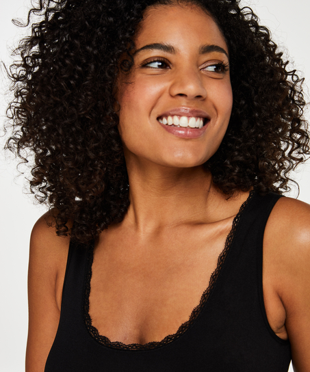 Firming cami top - Level 2, Czarny