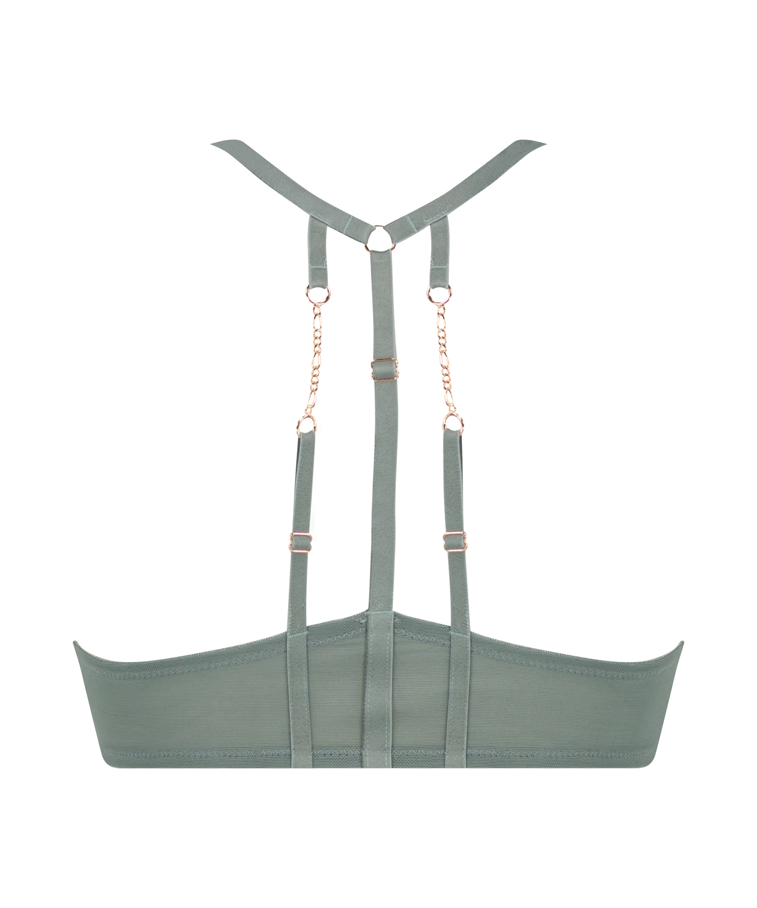 Usztywniony biustonosz push-up z fiszbinami Nicole, Zielony, main