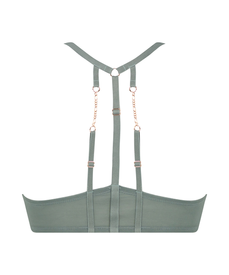 Usztywniony biustonosz push-up z fiszbinami Nicole, Zielony