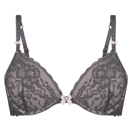 Theresa Padded Underwired Push-Up Bra, Szary