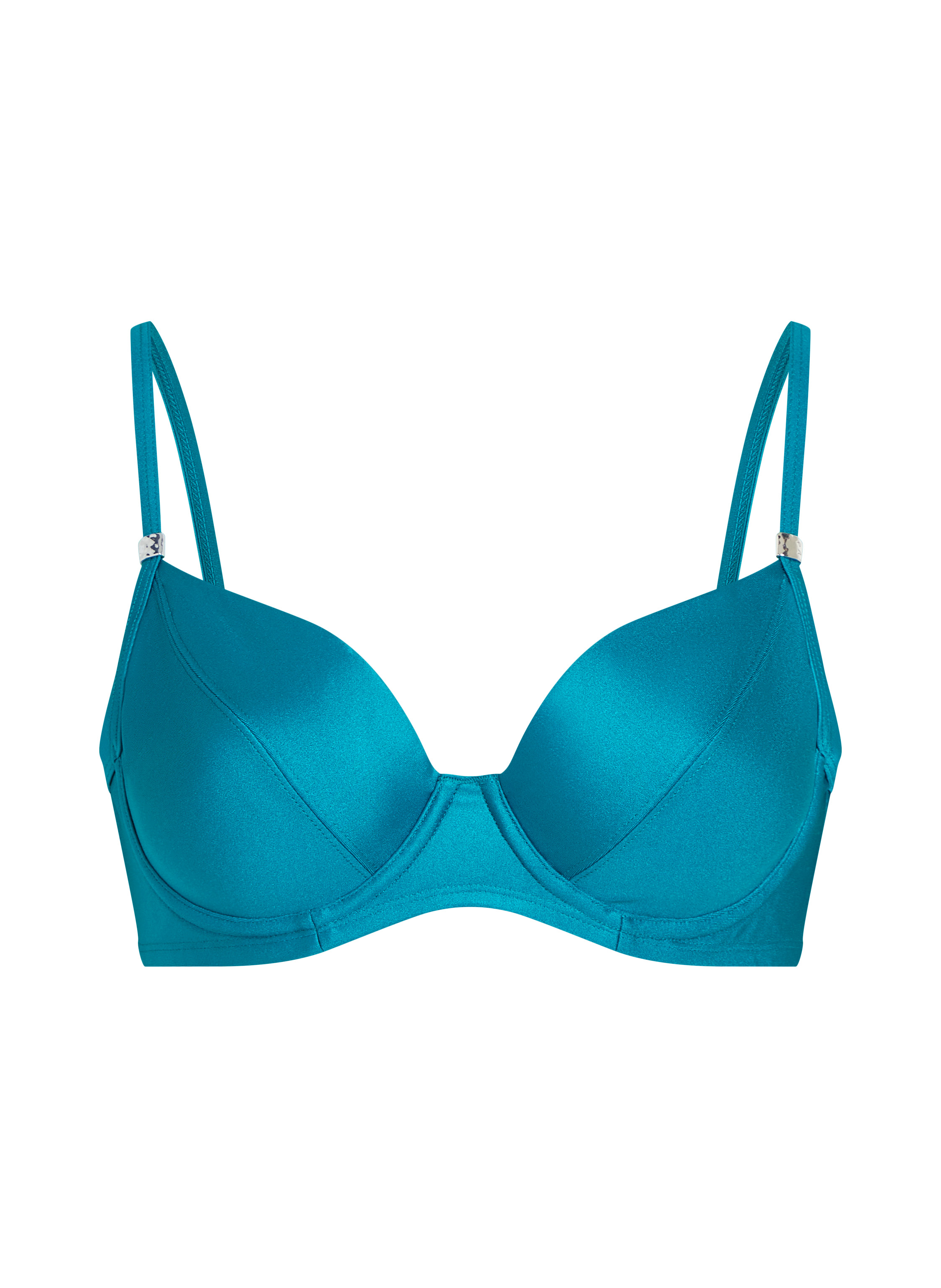 Nieusztywniany stanik bikini z fiszbinami Aqua, Zielony, main