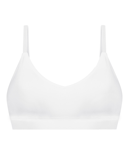 Tr&oacute;jkątny biustonosz bralette Dide, Biały