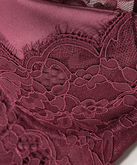 Usztywniany biustonosz z fiszbinami Longline Heather, Czerwony