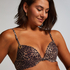 Top bikini typu push-up Cannes, Brązowy