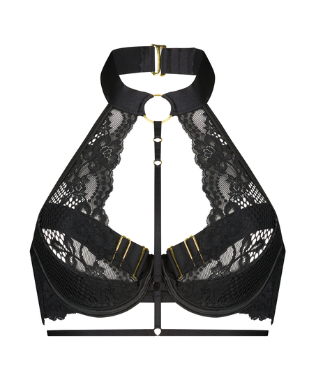 Usztywniony biustonosz z fiszbinami Brixton, Czarny