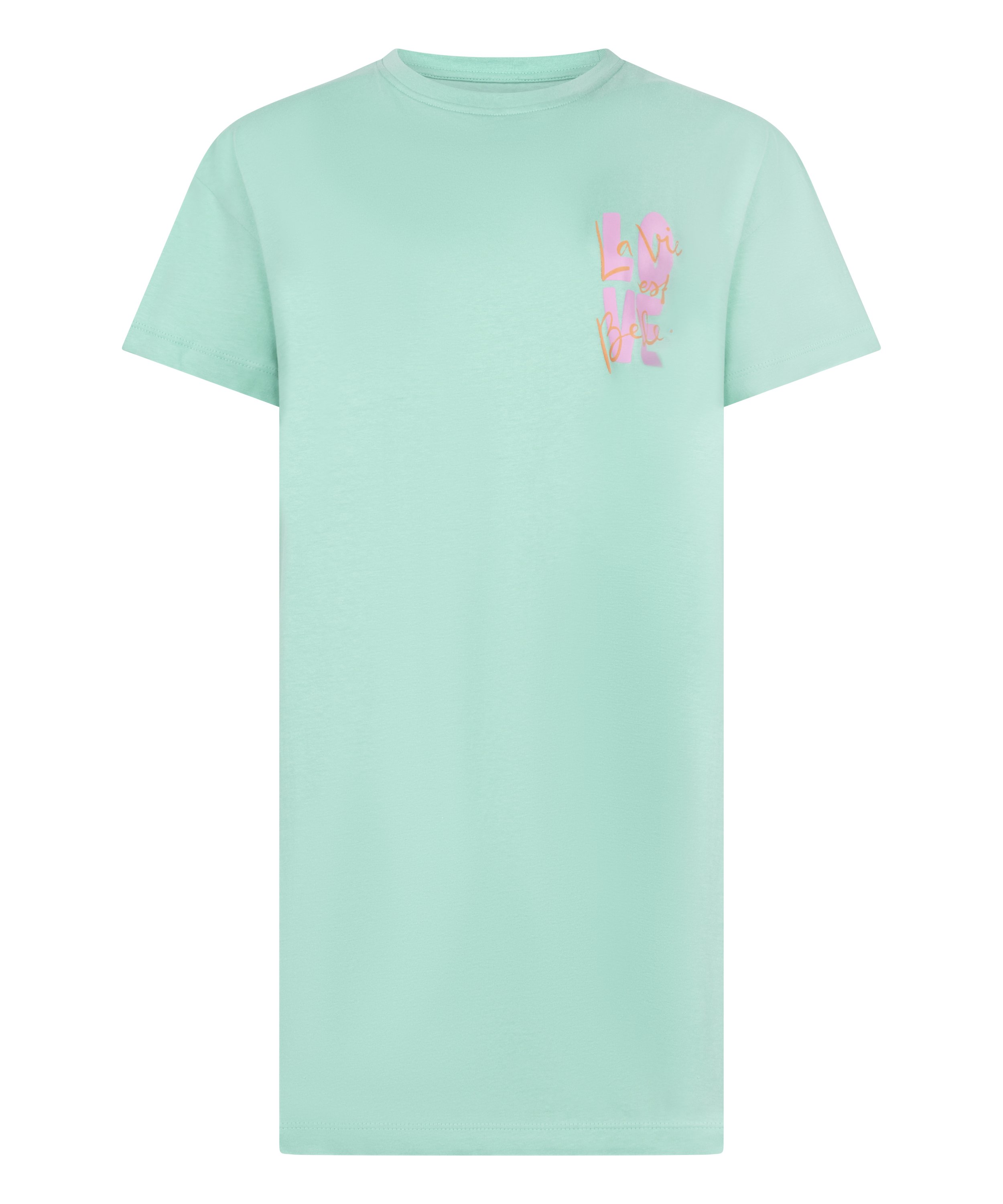 Koszula nocna z okrągłym dekoltem, Zielony, main