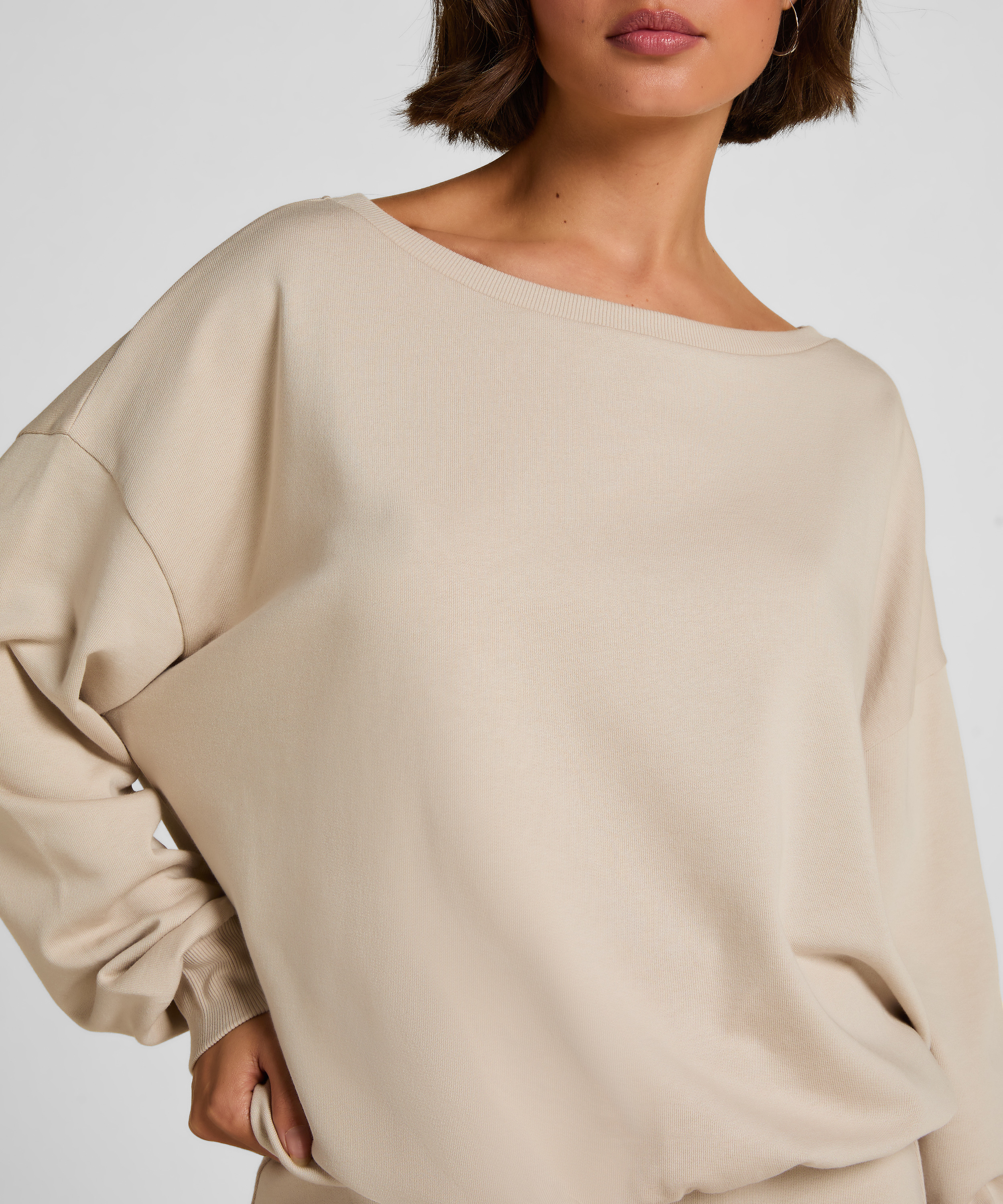 Boatneck Sweater Audrey, Szary, main