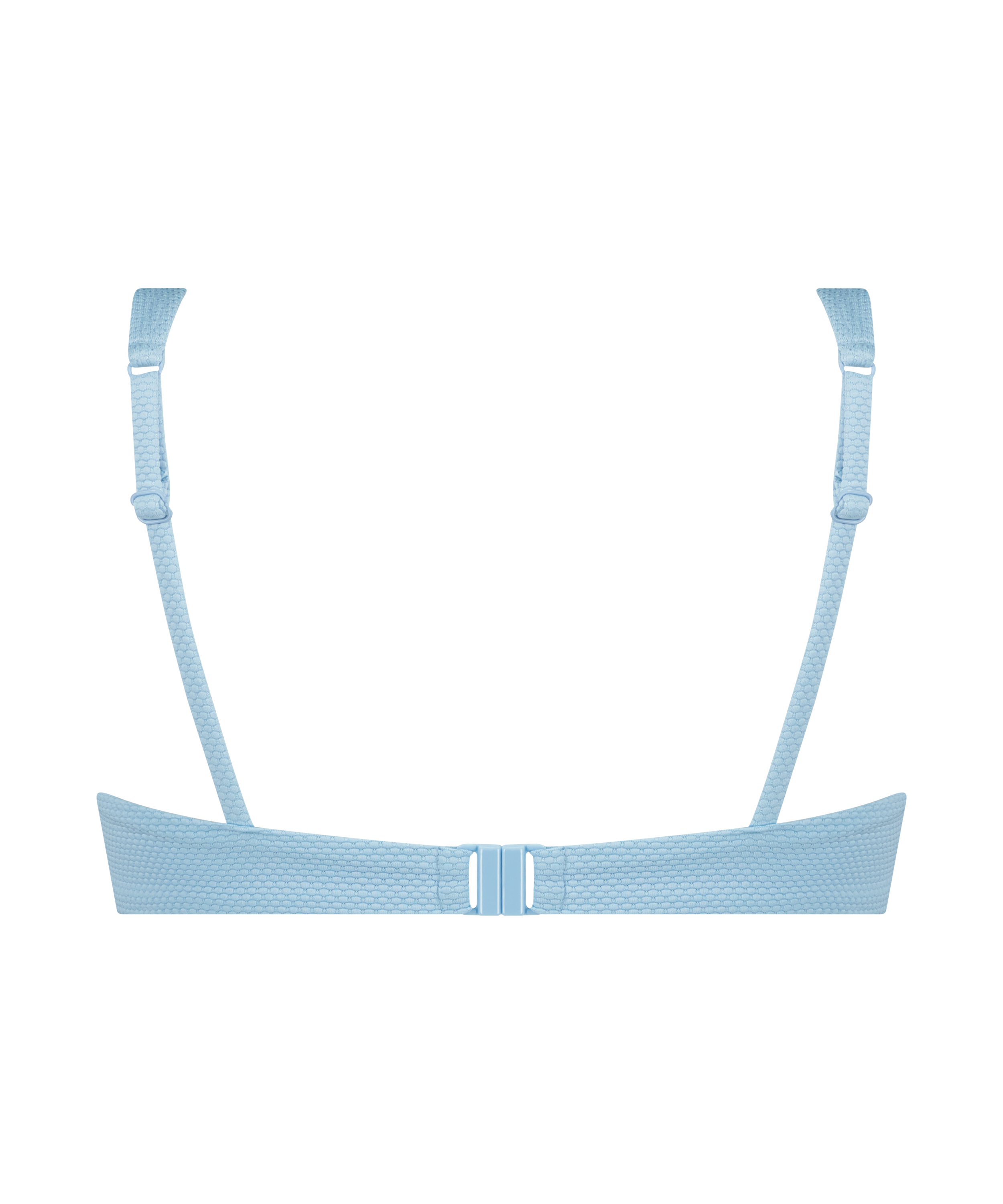 Nieusztywniona p&oacute;łokrągła g&oacute;ra od bikini z fiszbinami, Niebieski, main