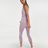 HKMX high waist capri round knit, Fioletowy