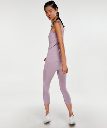 HKMX high waist capri round knit, Fioletowy