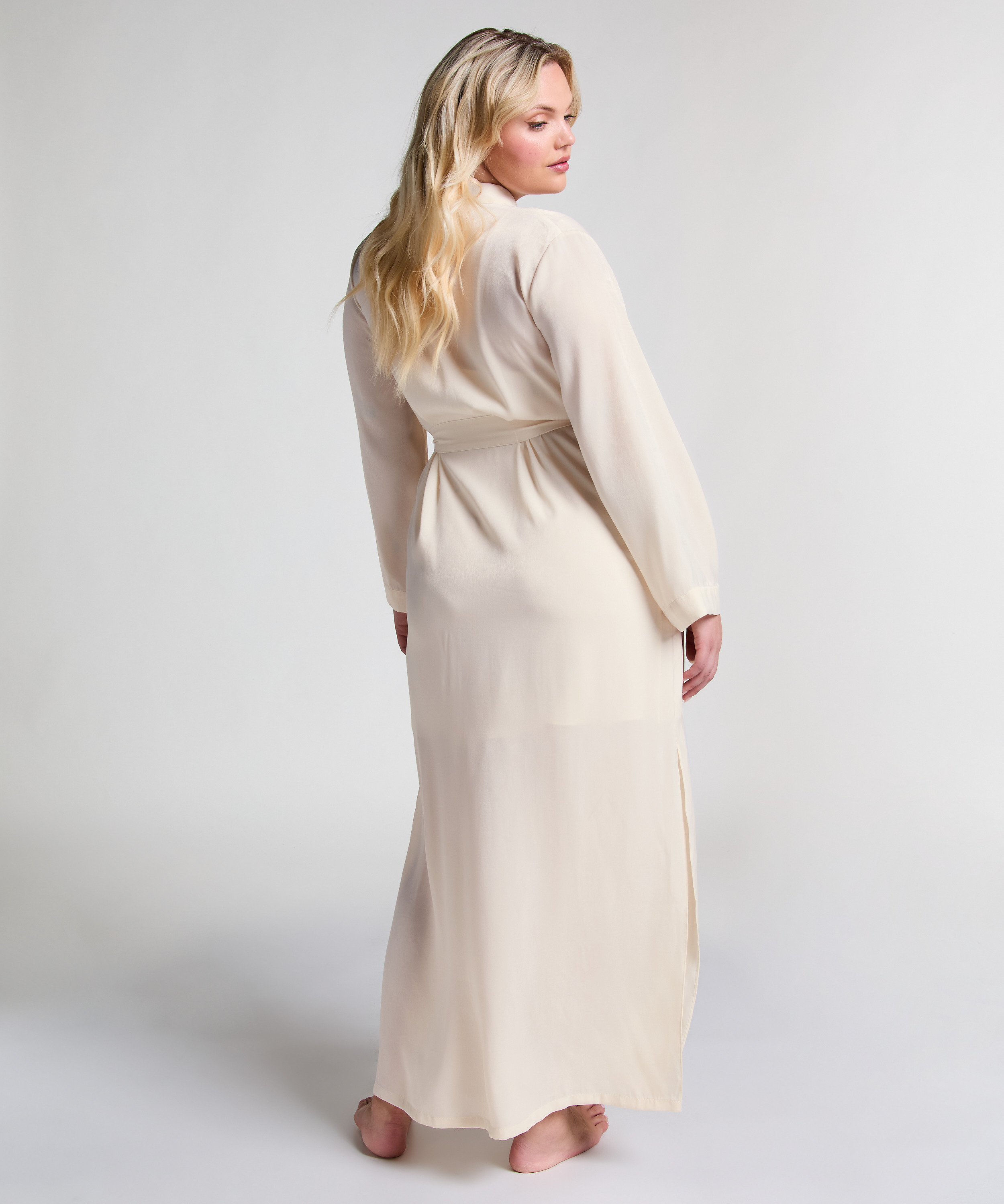 Satynowe kimono, Biały, main