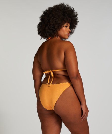 Tr&oacute;jkątna g&oacute;ra od bikini Scallop Lurex, Pomarańczowy