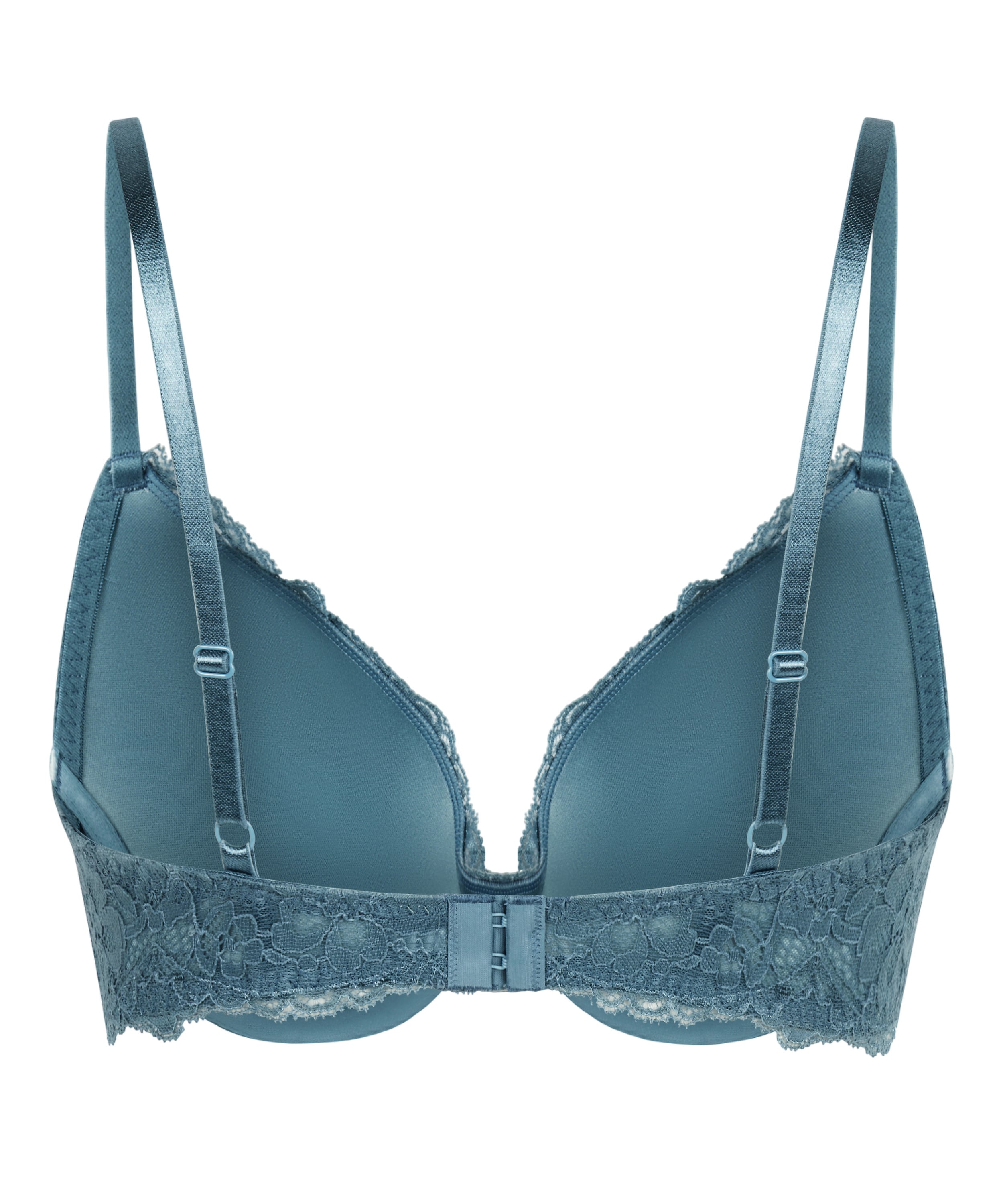 Wyściełany biustonosz push-up z fiszbinami Marine, Niebieski, main