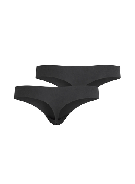 Niewidoczne pod ubraniem stringi 3-pak, Czarny