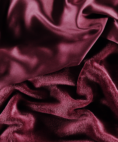 Satynowy szlafrok z polarem, Fioletowy