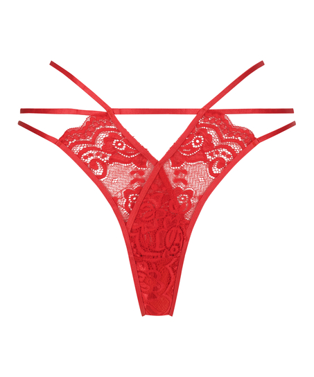 Wibrujące stringi tanga z pilotem, Czerwony