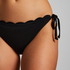 2-pak Majtki Bikini Cheeky Tanga Scallop, Czarny