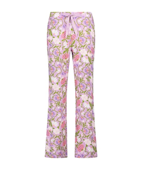 Spodnie piżamowe z dżerseju, Fioletowy