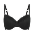 Biustonosz usztywniany z fiszbinami Secret Lace, Czarny