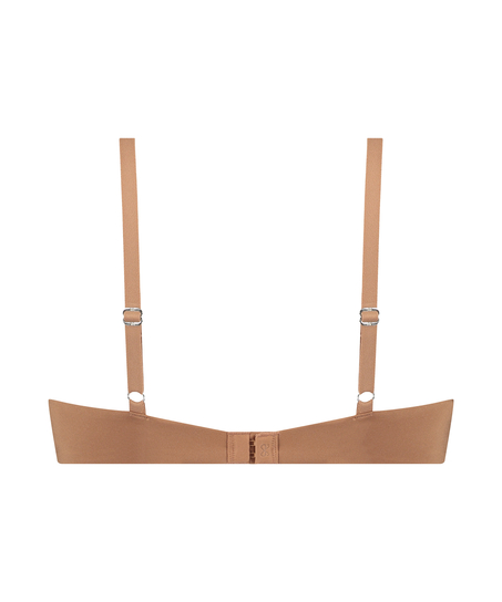 Usztywniony biustonosz push-up z fiszbinami Smooth, Brązowy