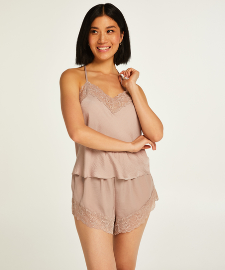 Cami top Satin, Fioletowy