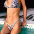 Majtki Bikini Cheeky Tanga Doha Zebra, Biały
