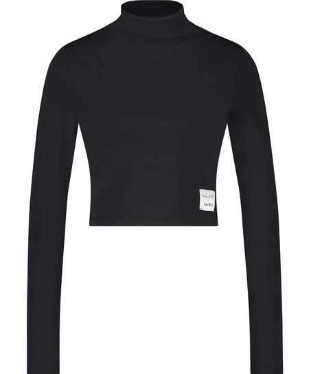Kr&oacute;tki top Lia HKM x NA-KD, Czarny