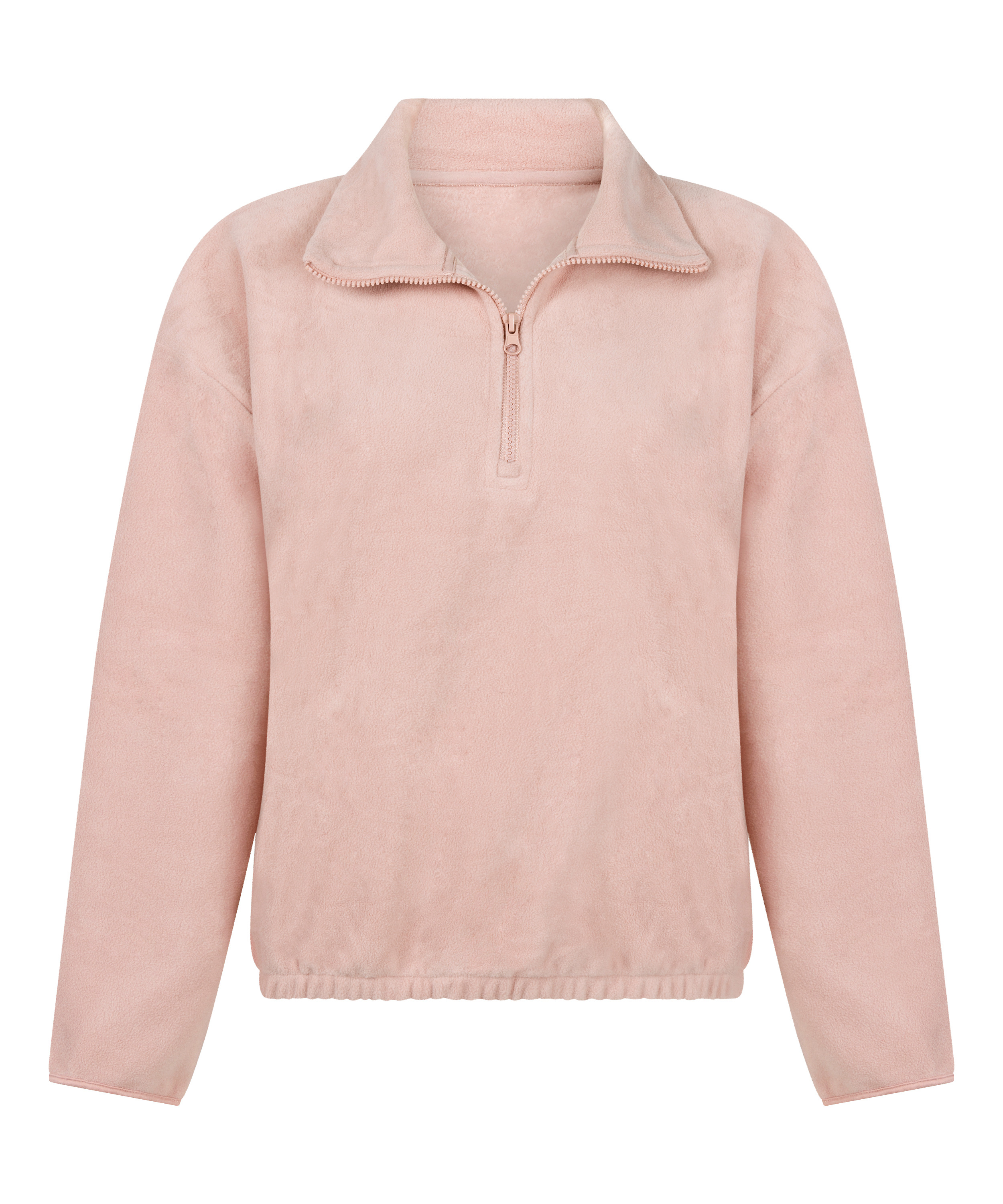 Bluza sportowa z zamkiem błyskawicznym do połowy, R&oacute;żowy, main