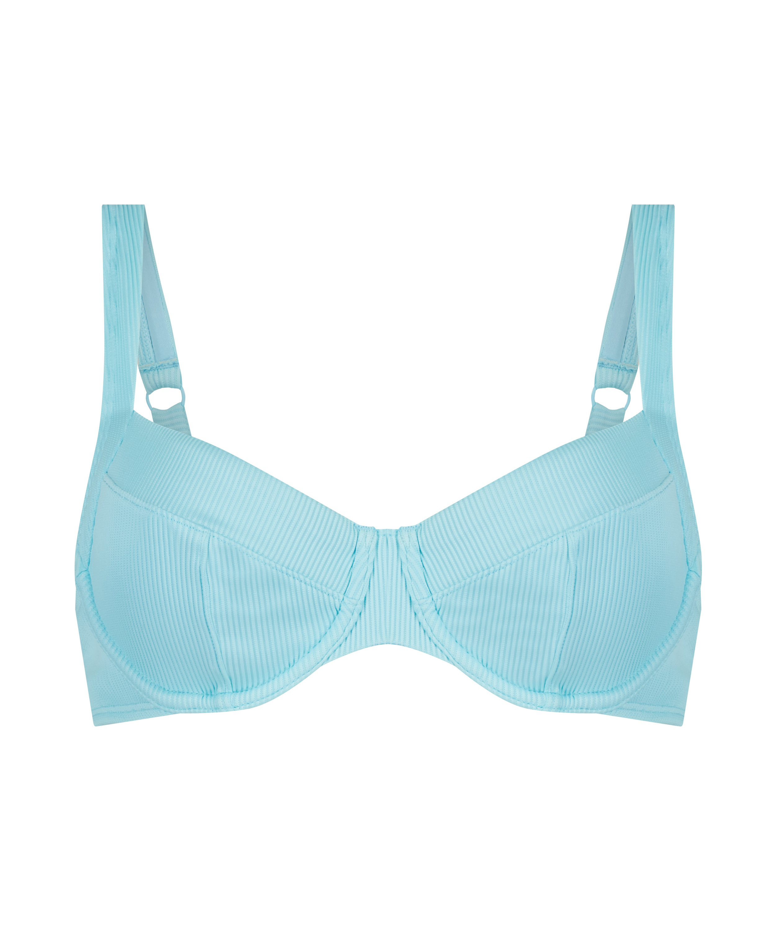 Nieusztywniona góra od bikini z fiszbinami Texture, Czarny, main