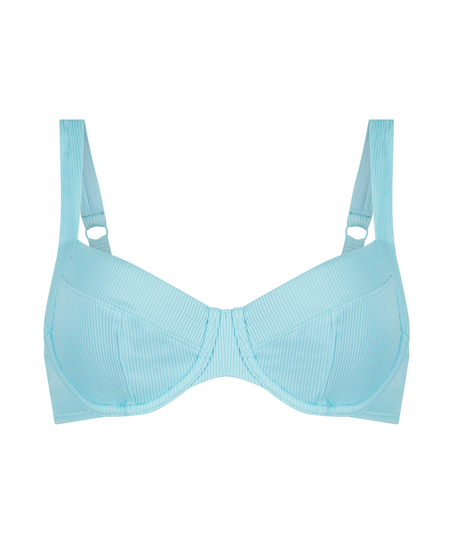 Nieusztywniona góra od bikini z fiszbinami Texture, Czarny