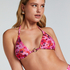 Tr&oacute;jkątna g&oacute;ra od bikini w kwiaty, R&oacute;żowy