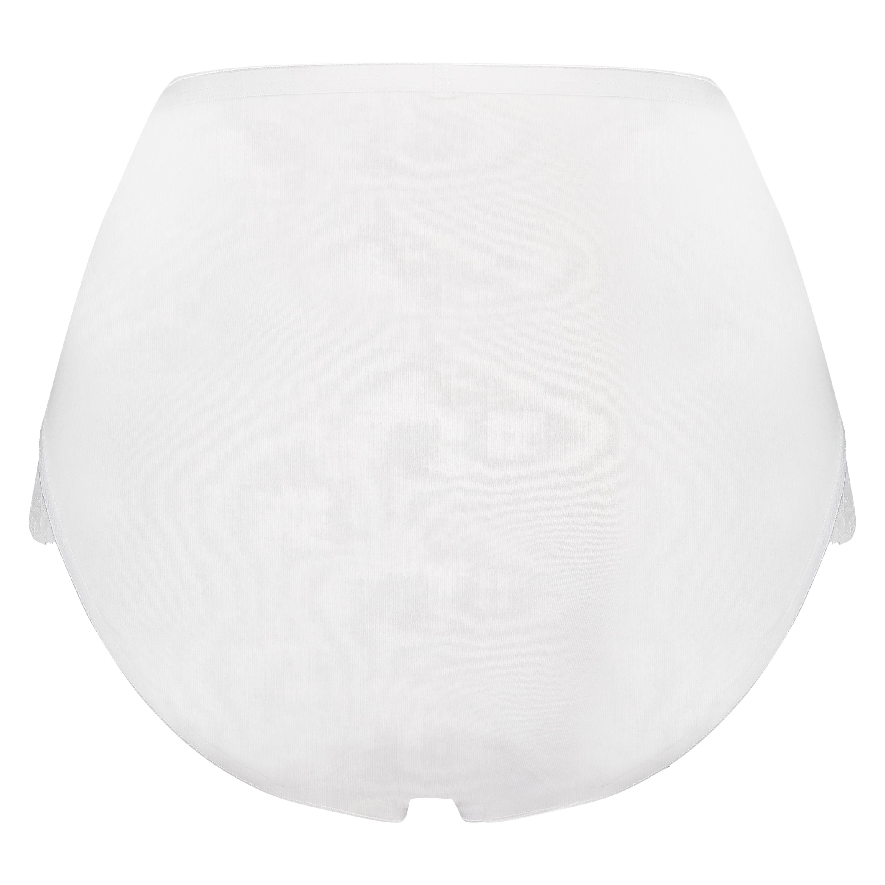 Bawełniane majtki maxi Superslip z koronką, Biały, main