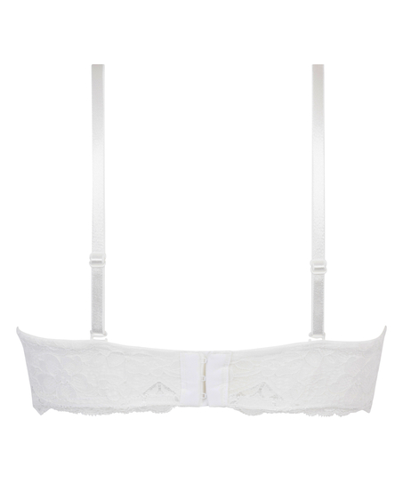 Usztywniony bezszwowy biustonosz maximizer bez ramiączek Marine, Biały