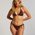Majtki Bikini Cheeky Tanga Scallop Lurex, Brązowy