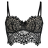 Alicia Padded Underwired Longline Bra, Czarny
