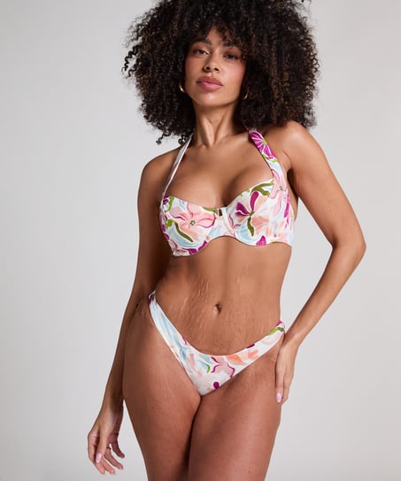 D&oacute;ł od bikini z wysokim wycięciem Ayanna, Biały