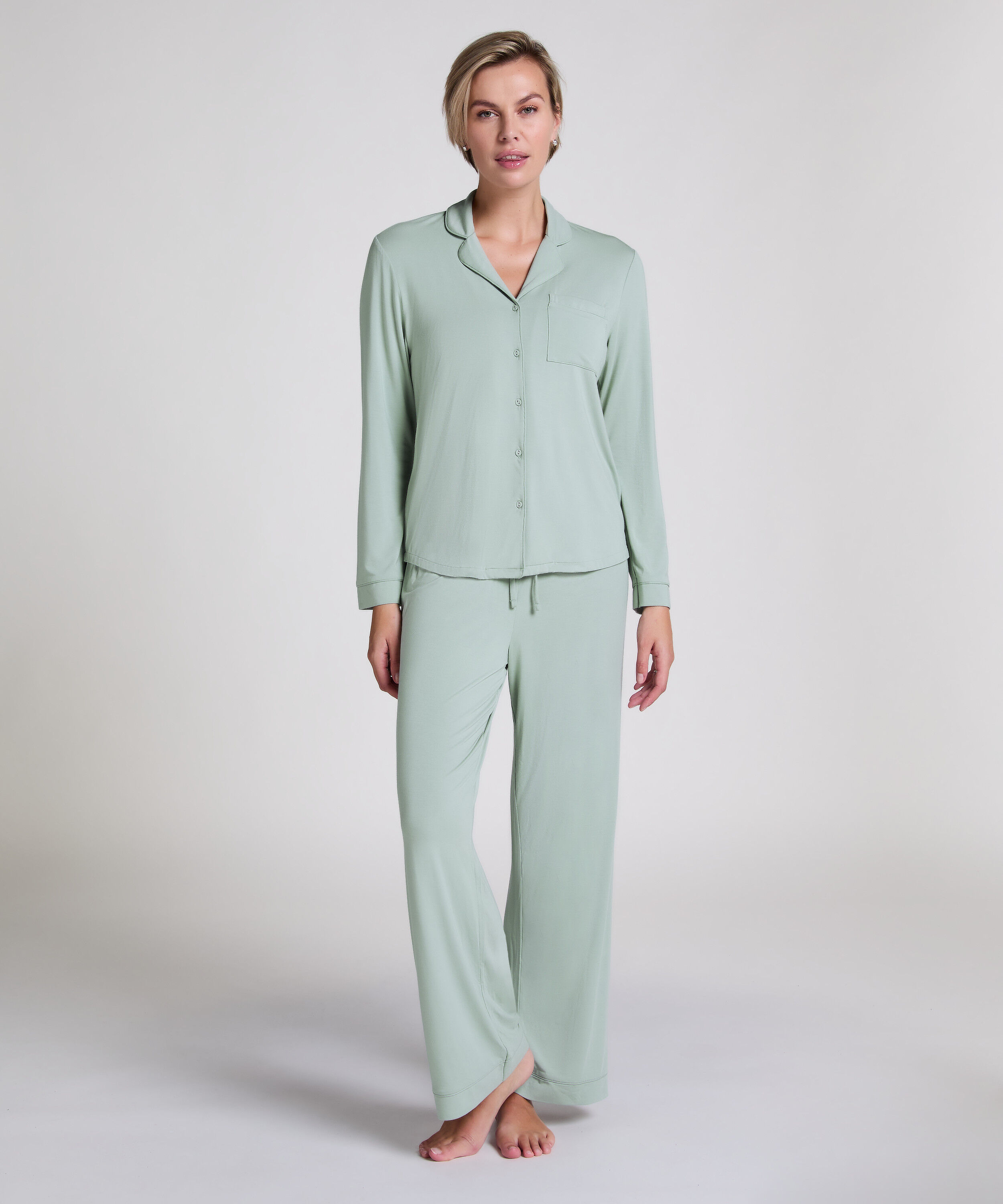 Spodnie Essential z dżerseju, Zielony