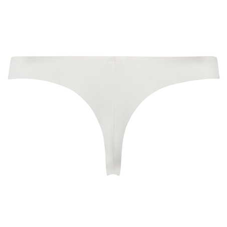 Satin fleece thong, Biały