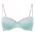 Biustonosz usztywniany z fiszbinami Lace & Shine, Niebieski