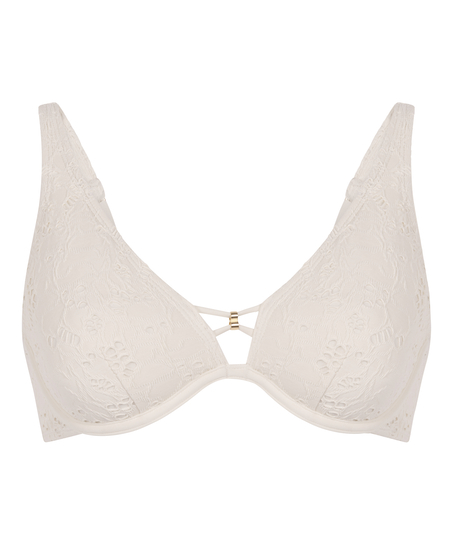 Szydełkowy top bikini Crochet, Biały