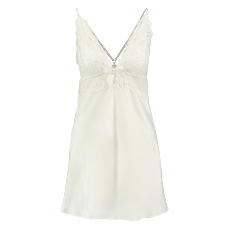 Slip dress Lessie Satin, Biały